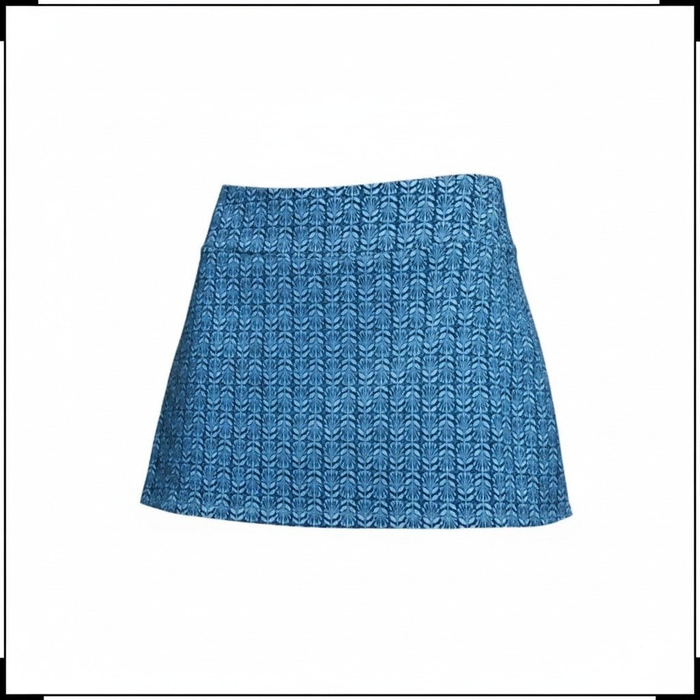 Sigrid Olsen Skort Skirt Box Pleat Blue Sz Large UPF Golf Tennis Pickleball NWT - Picture 1 of 10
